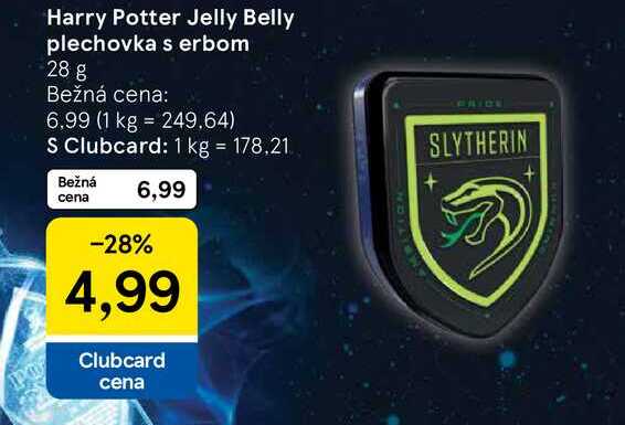 Harry Potter Jelly Belly plechovka s erbom 28 g