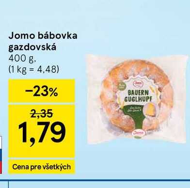 Jomo bábovka gazdovská 400 g