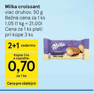 Milka croissant viac druhov 50 g 