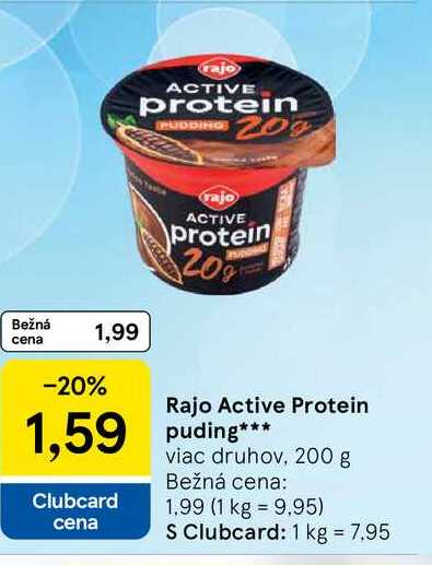 Rajo Active Protein puding, 200 g
