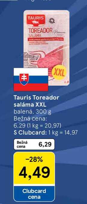 Tauris Toreador saláma XXL balená, 300 g