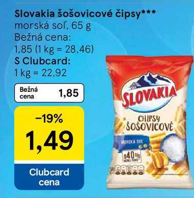 Slovakia šošovicové čipsy morská soľ, 65 g
