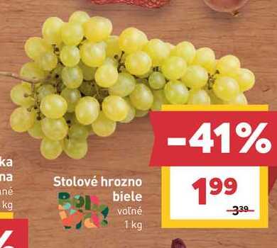 Stolové hrozno biele voľné 1 kg 