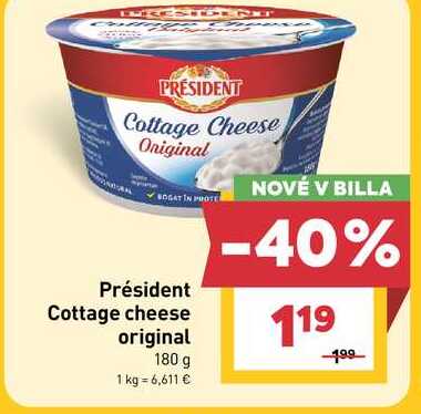 Président Cottage cheese original 180 g