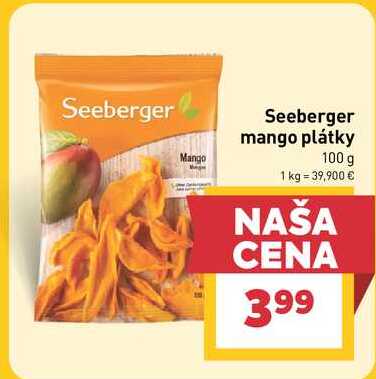 Seeberger mango plátky 100 g